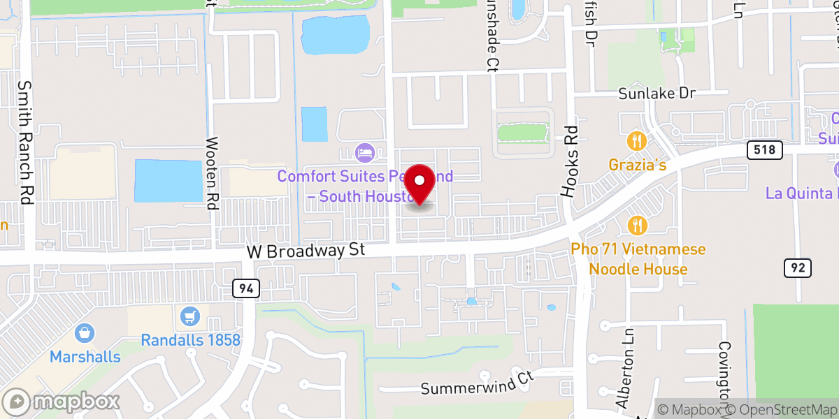 Map showing location of Pearland House of Praises SDA Church group