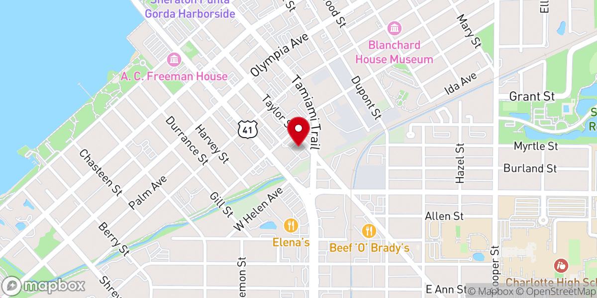 Map showing location of Knights of Columbus