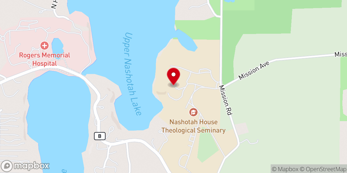 Map showing location of Nashotah House Theological Seminary