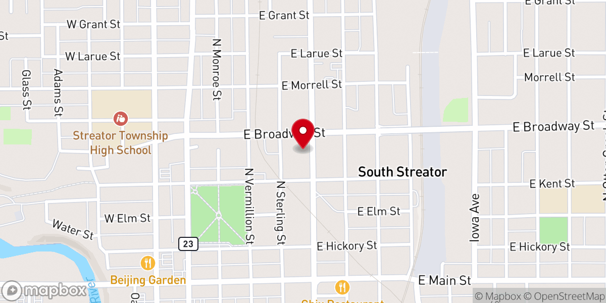 Map showing location of St Paul's Evangelical Lutheran