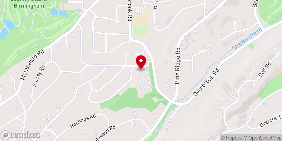 Map showing location of Canterbury United Methodist Church