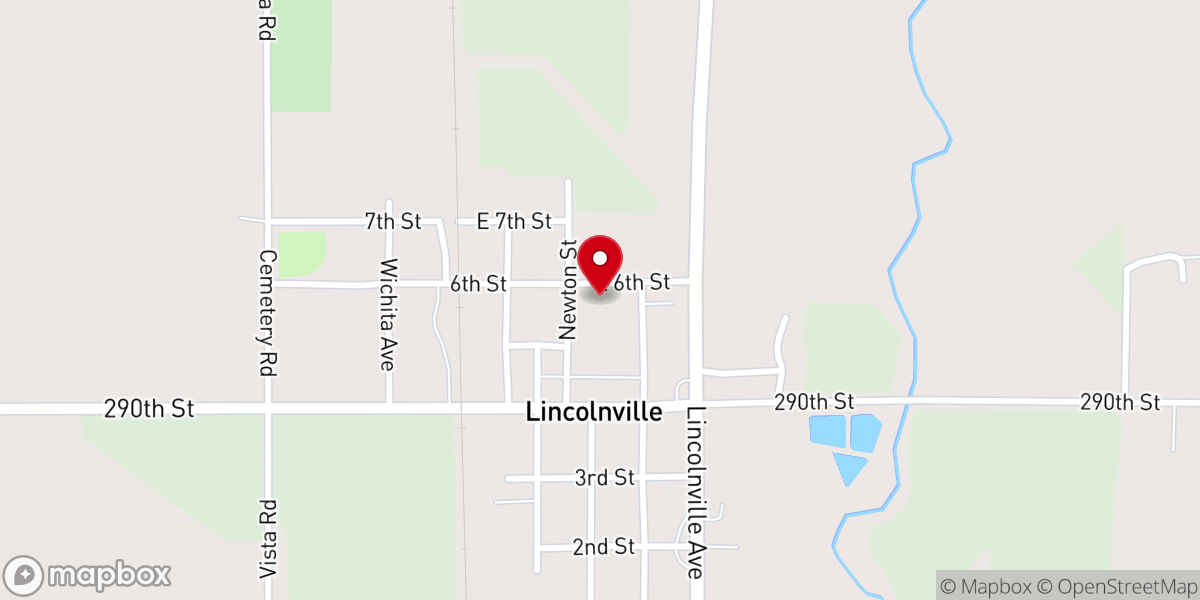 Map showing location of Lincolnville Community Center