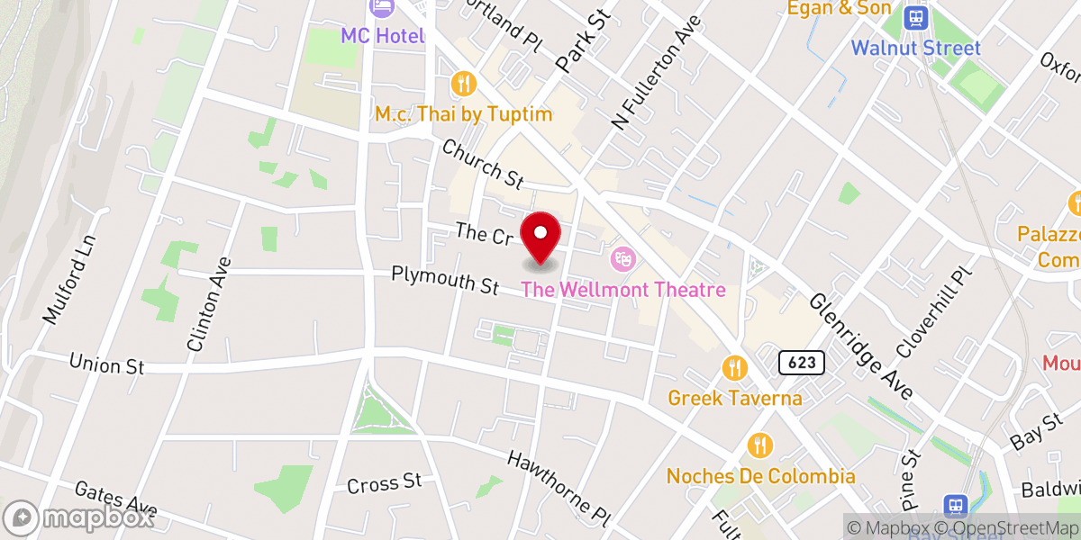 Map showing location of Montclair Wedding Sanctuary
