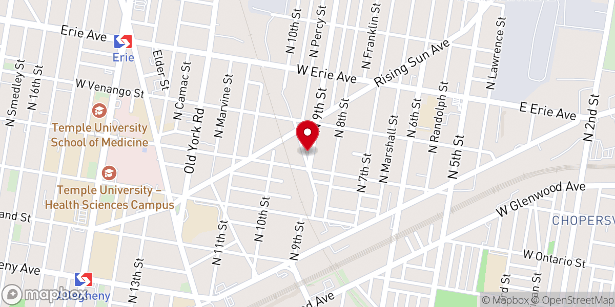 Map showing location of Iglesia Nueva Jerusalem