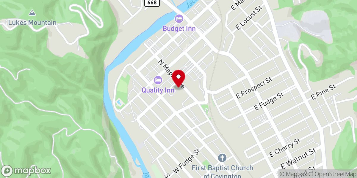 Map showing location of Emmanuel Episcopal Church