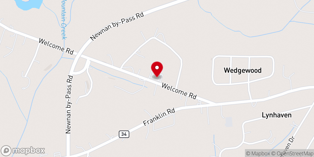 Map showing location of Welcome Road Baptist Church