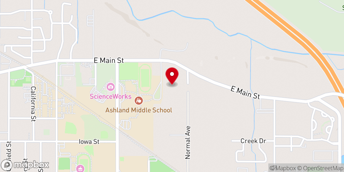 Map showing location of New Life Church - Ashland