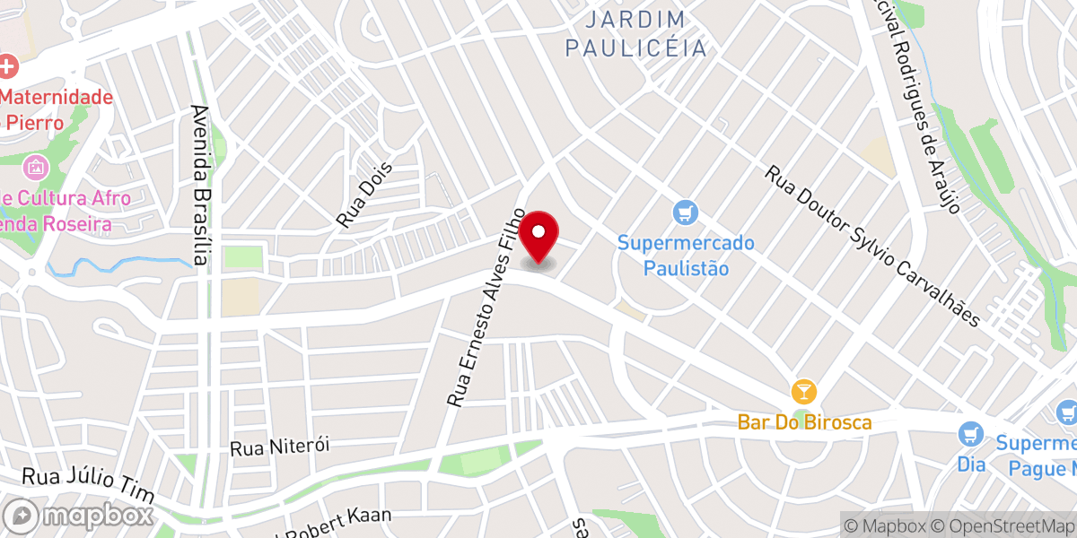 Map showing location of Igreja Batista Bíblica da Família
