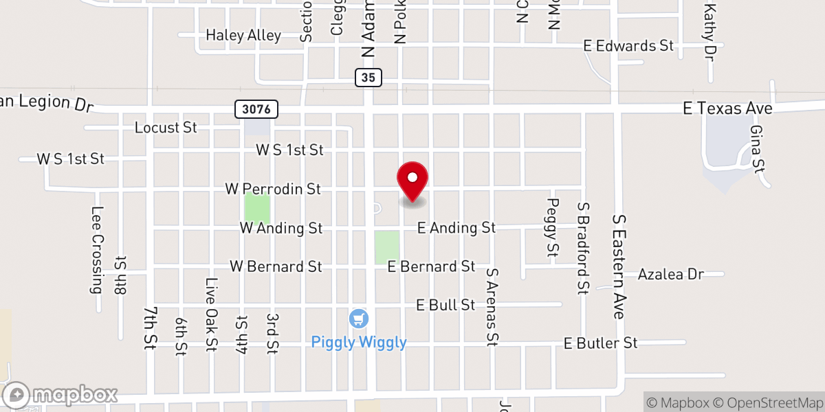 Map showing location of Rayne Catholic Elementary