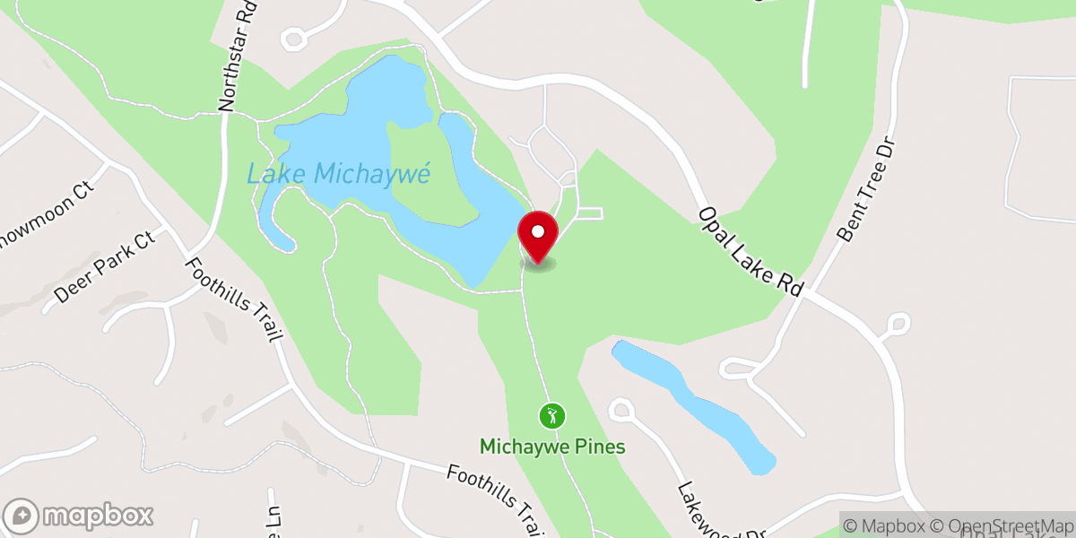 Map showing location of Michaywé Pines Golf Course