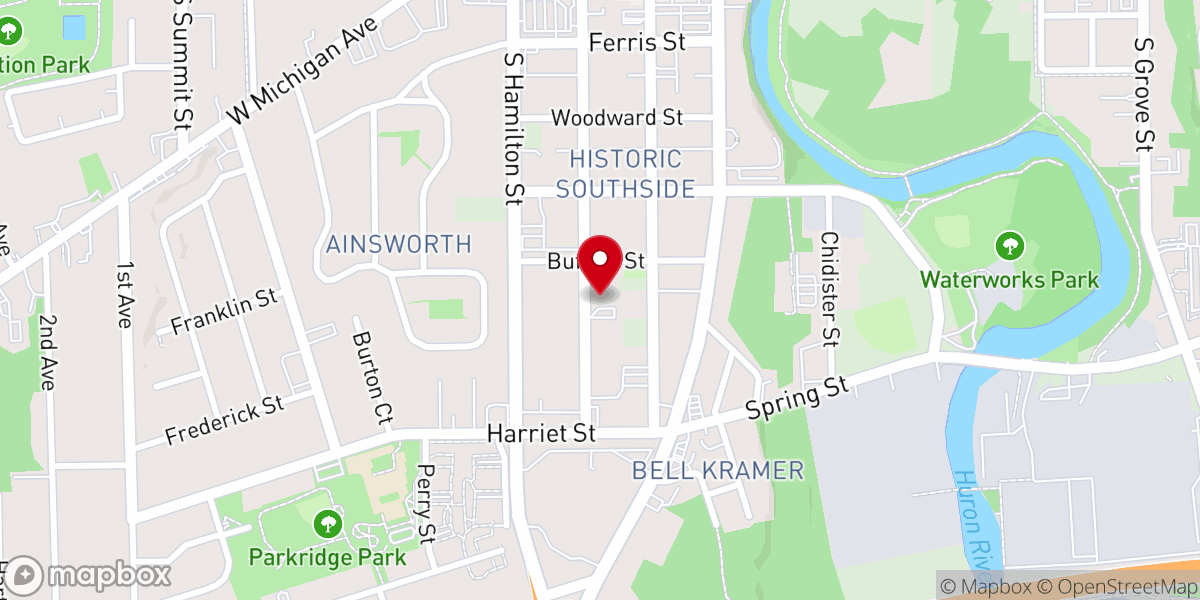 Map showing location of Moore Memorial Chapel