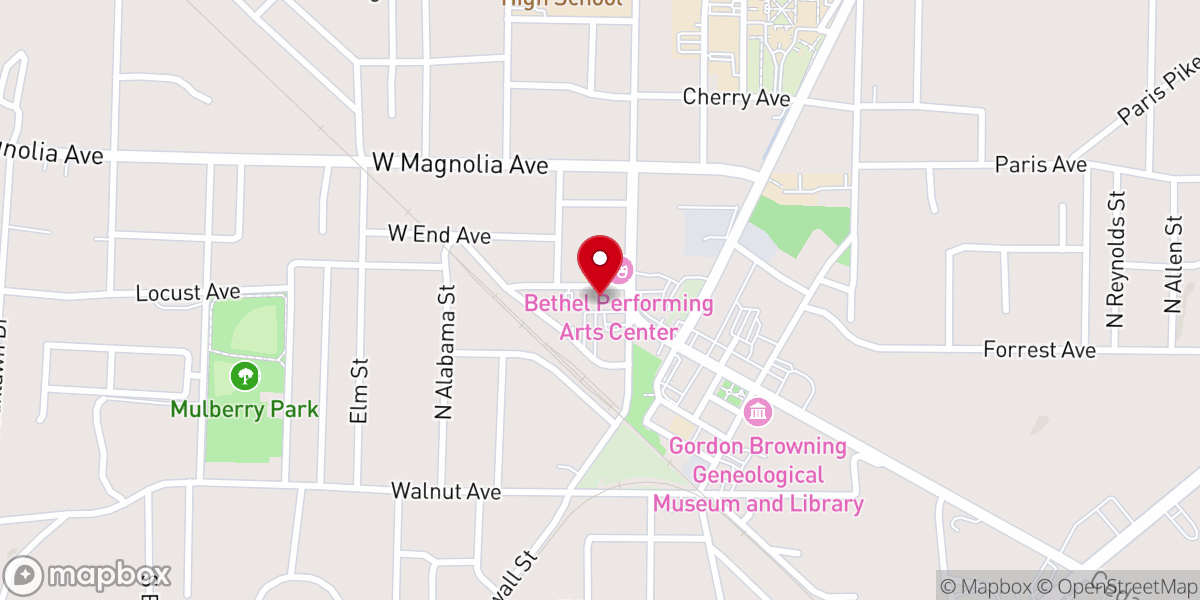 Map showing location of First Baptist Church