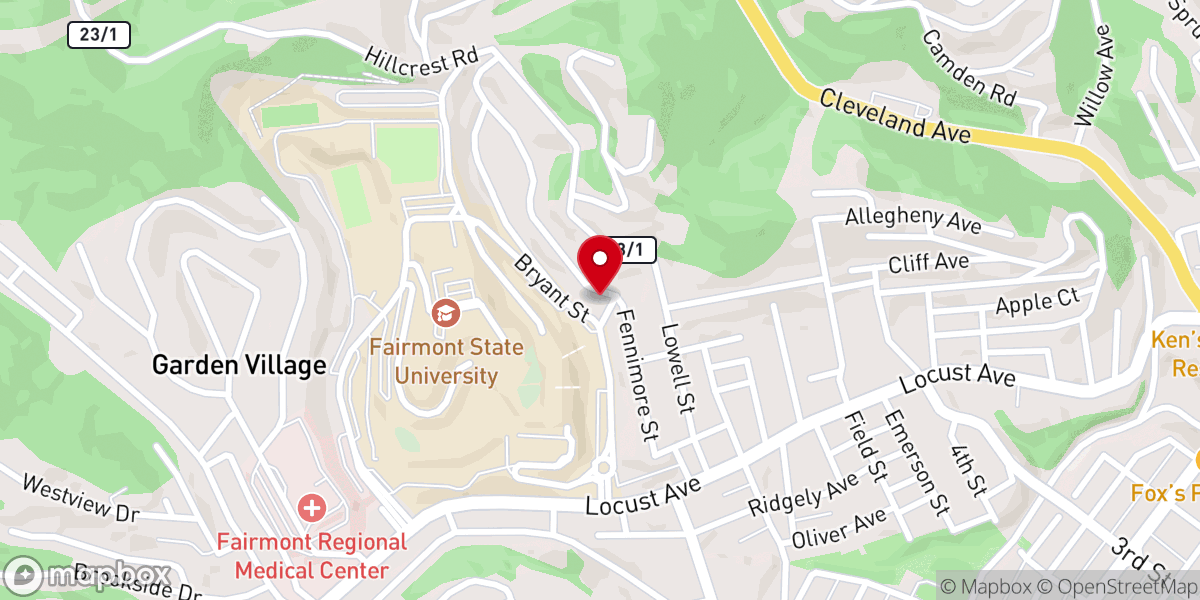 Map showing location of Newman Center Catholic Chapel