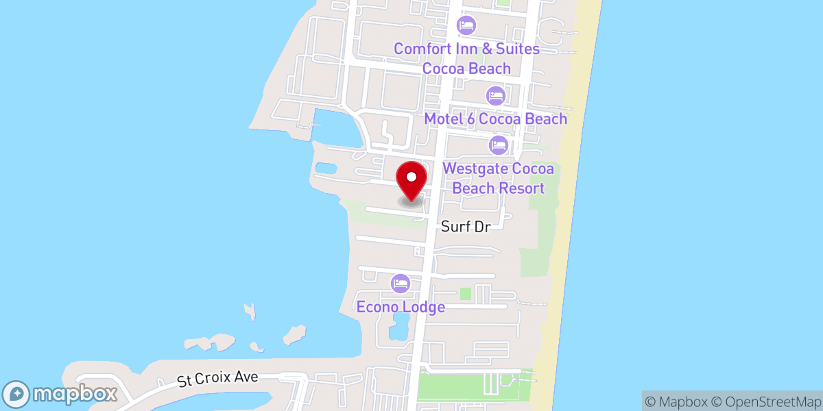 Map showing location of First United Methodist Church of Cocoa Beach