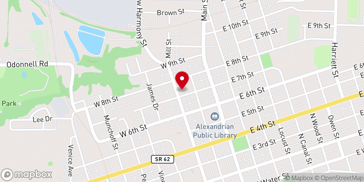 Map showing location of Church of Christ