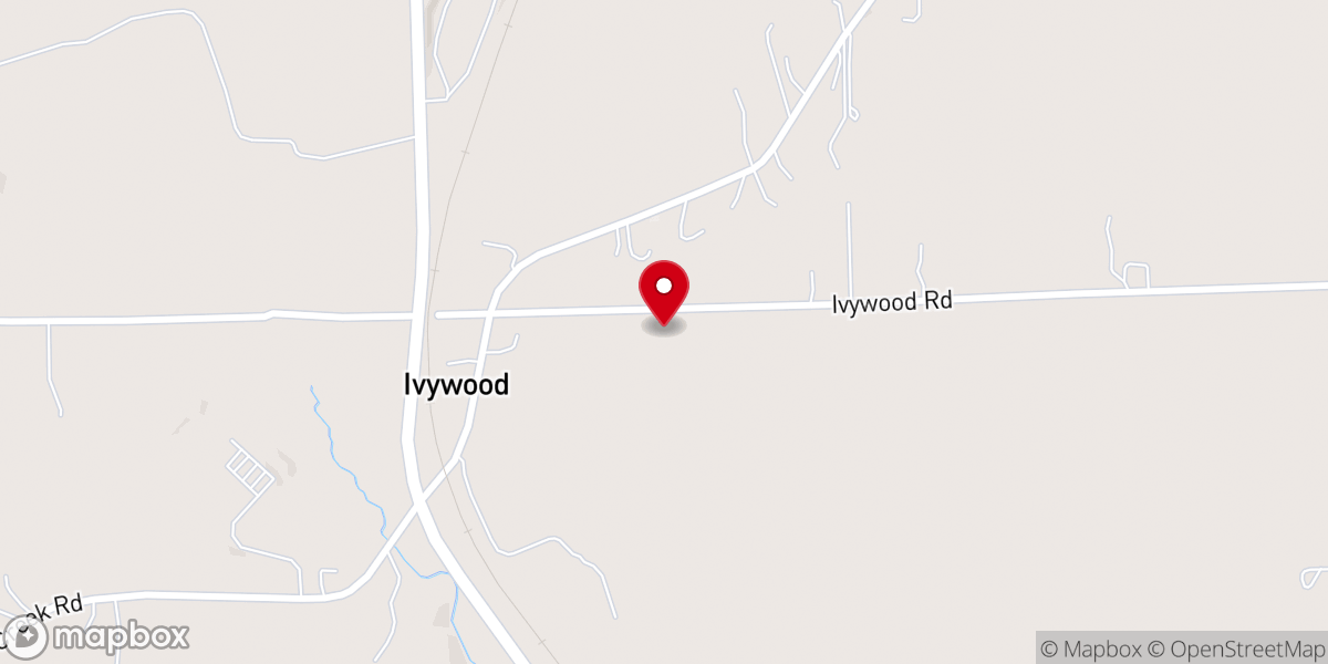 Map showing location of New Hope Baptist Church