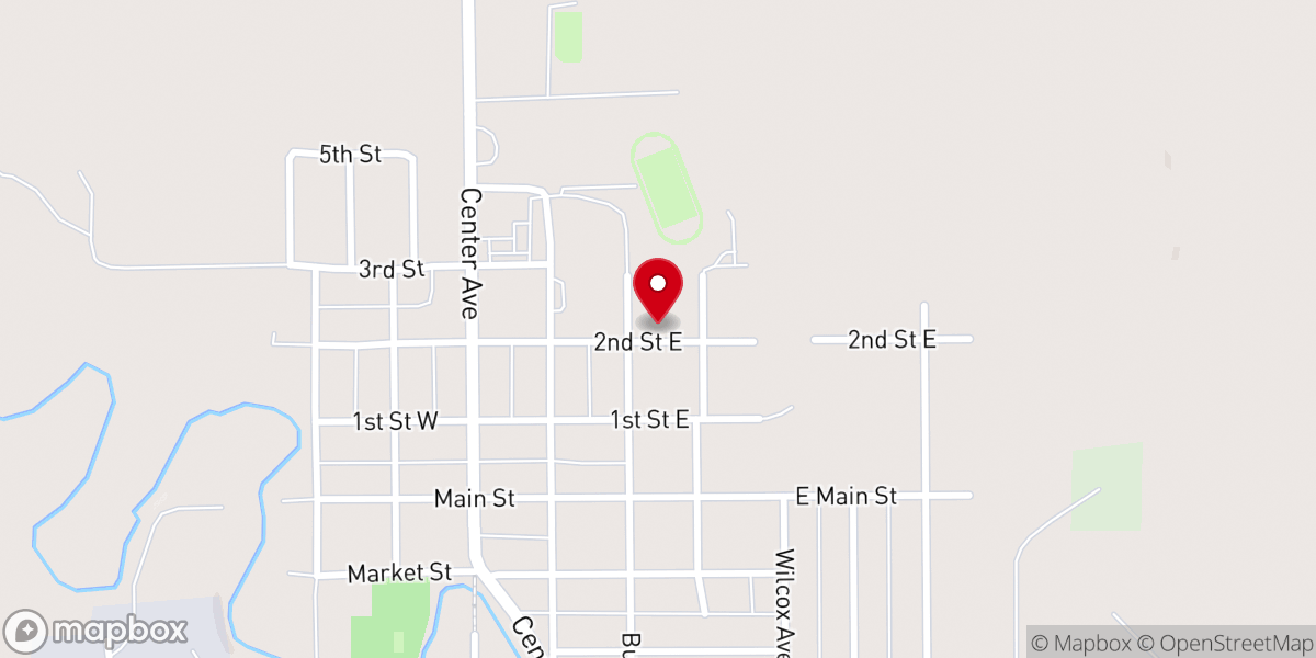 Map showing location of St. Martin's Catholic Church