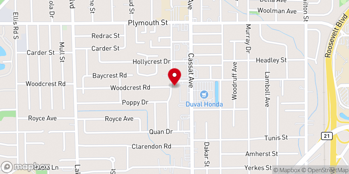 Map showing location of Bethel Holiness Church