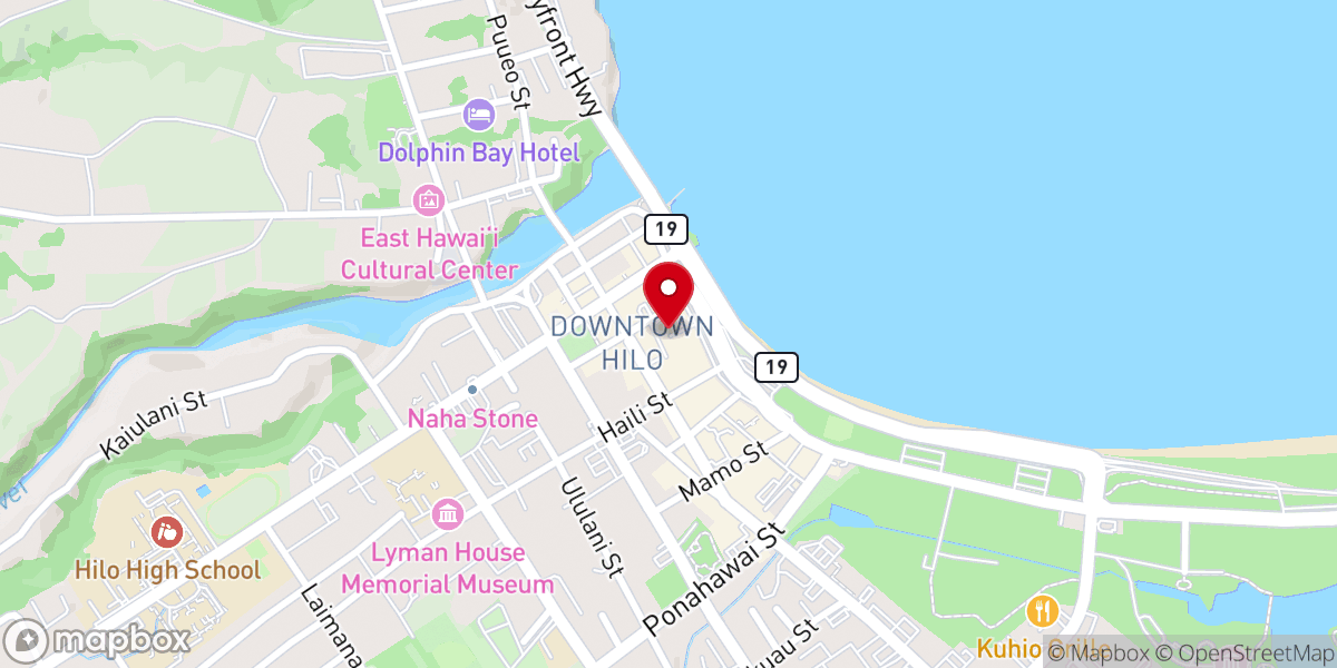 Map showing location of Aloha Chapel