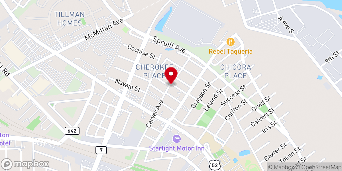 Map showing location of Glad Tidings Assembly of God Church
