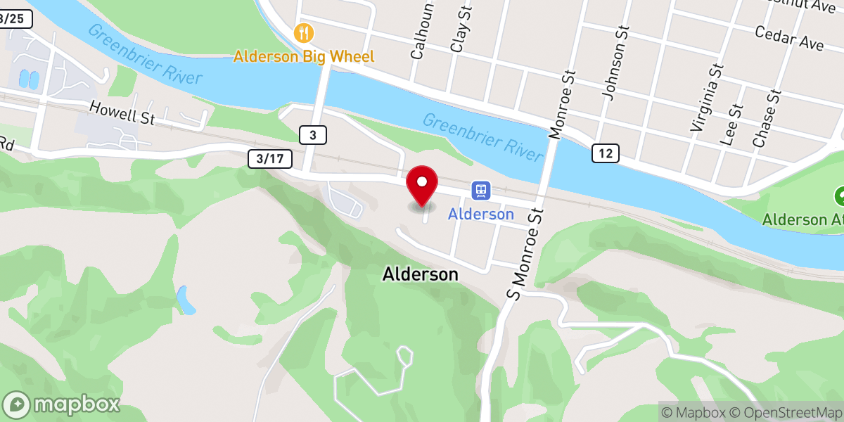 Map showing location of Shiloh Baptist Church