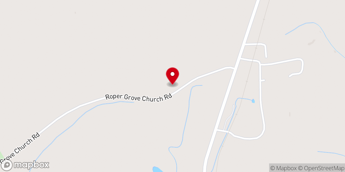 Map showing location of Ropers Grove Church