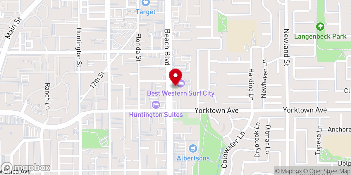 Map showing location of Calvary Chapel Beachside
