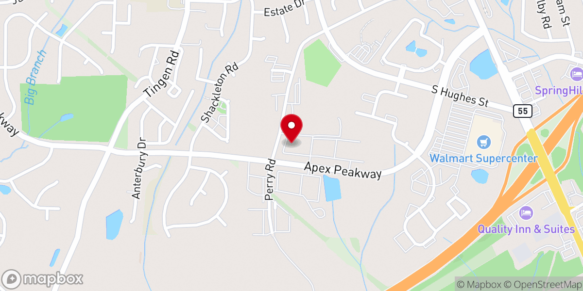 Map showing location of Potter's Hand Bible Church
