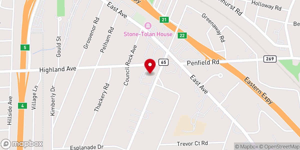 Map showing location of The Potter's House Christian Fellowship Church