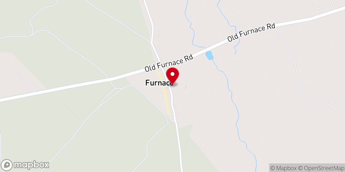 Map showing location of Furnace Town Historic Site (Nassawango Iron Furnace)