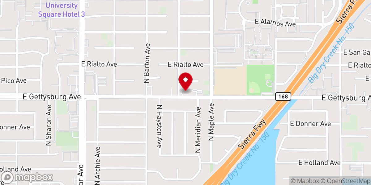 Map showing location of Church of Christ Sun Garden