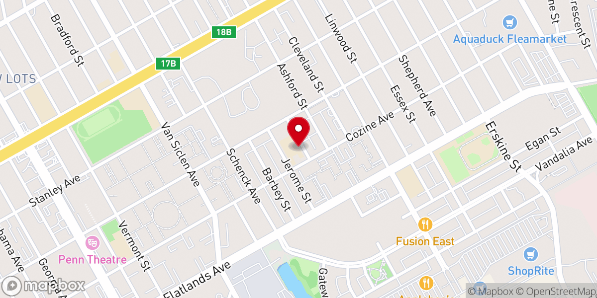 Map showing location of Faith with Out Walls International Ministries