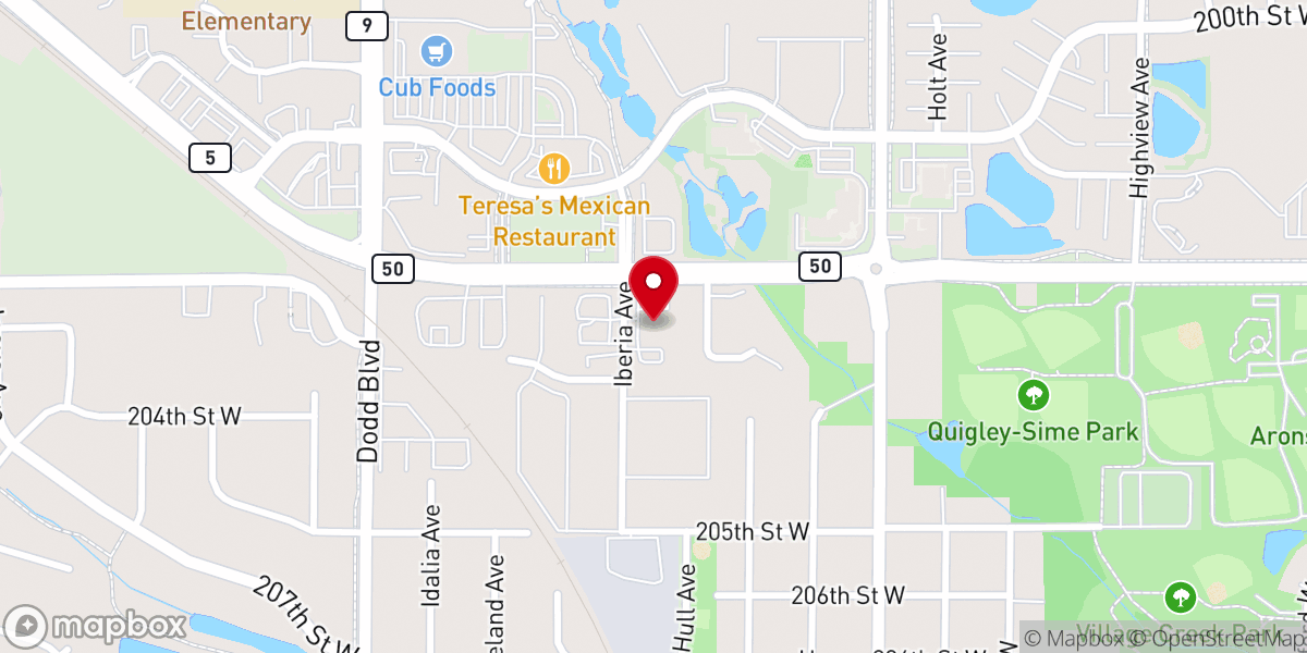 Map showing location of Lakeville Christian Church