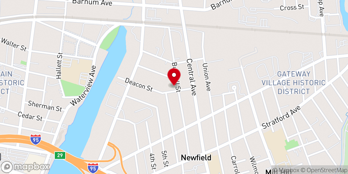 Map showing location of Blessing Gospel Assembly