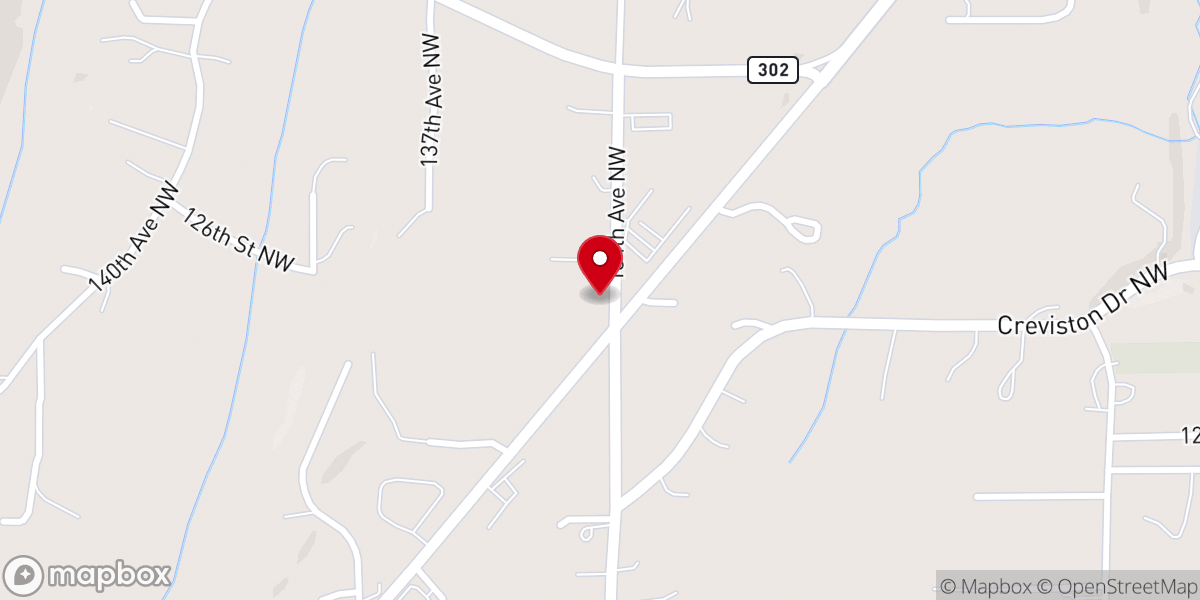 Map showing location of Key Peninsula Bischoff Food Bank