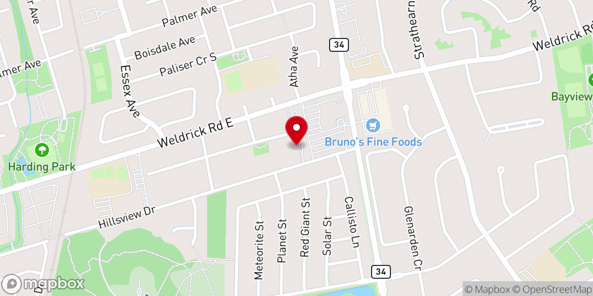 Map showing location of Richmond Hill Free Methodist Church