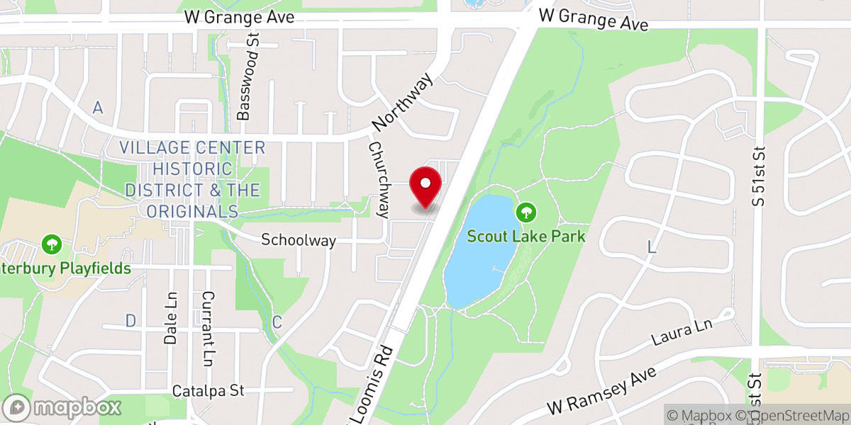 Map showing location of St. Alphonsus Parish