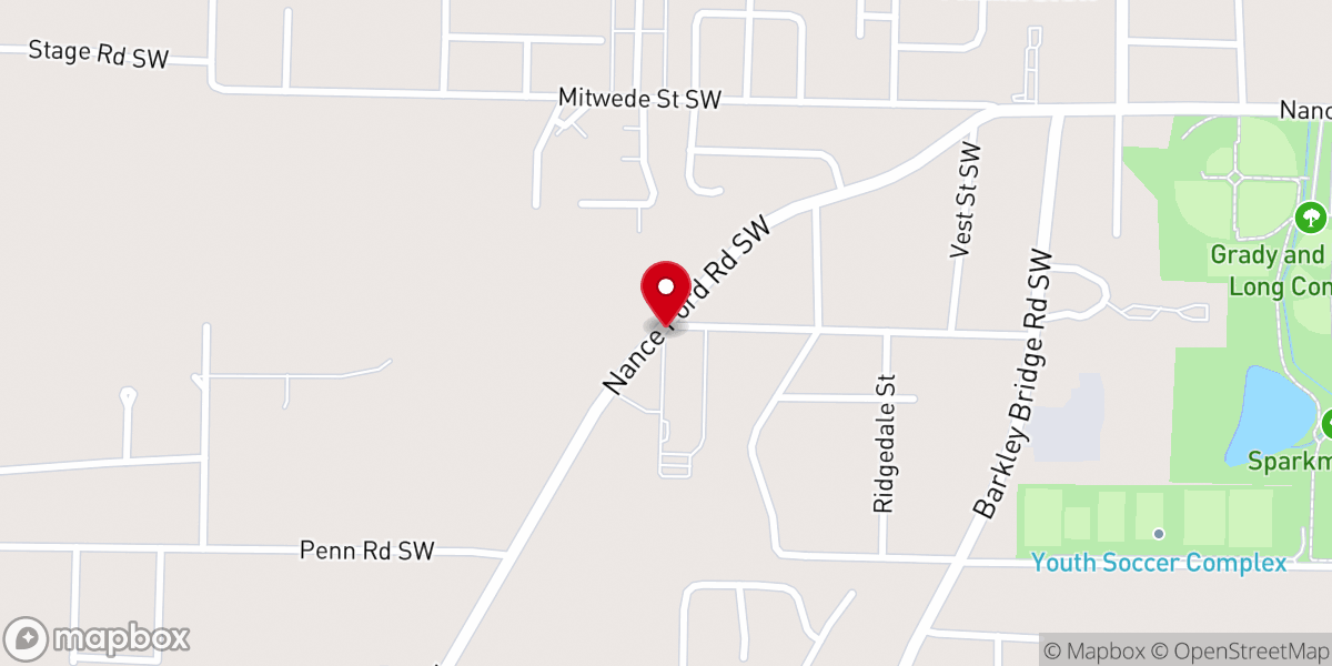 Map showing location of Daystar Church - Hartselle