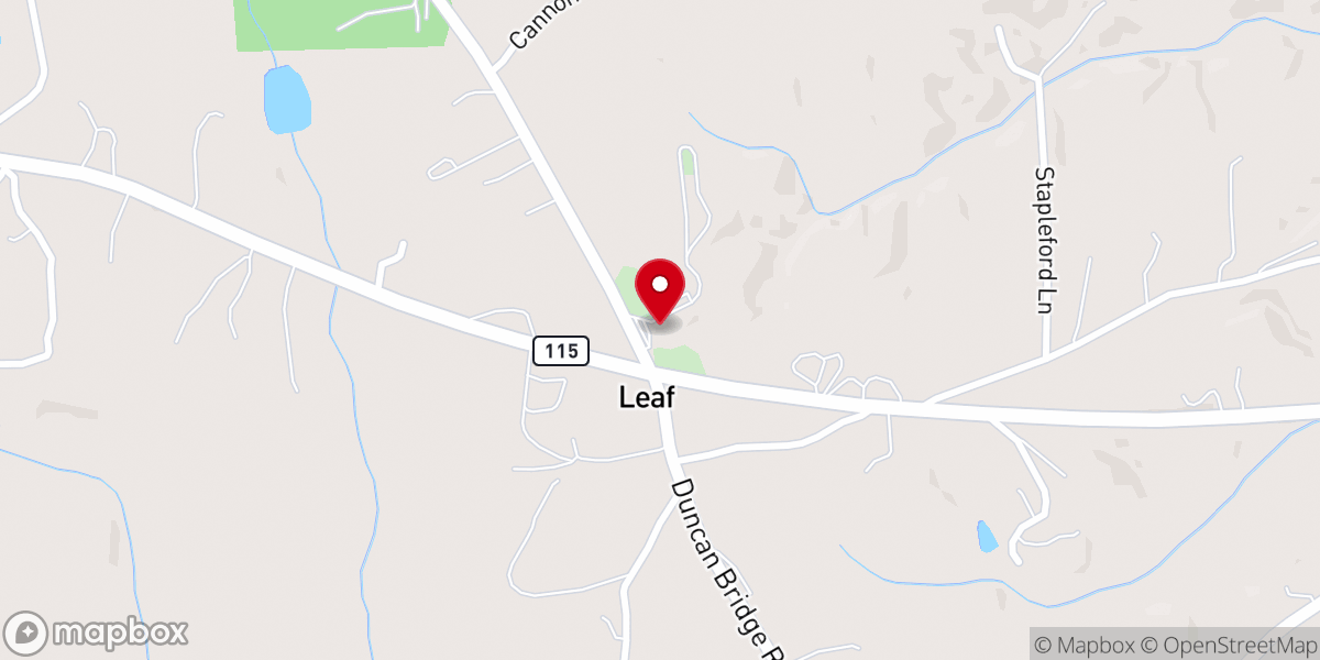 Map showing location of Chattahoochee Baptist Church