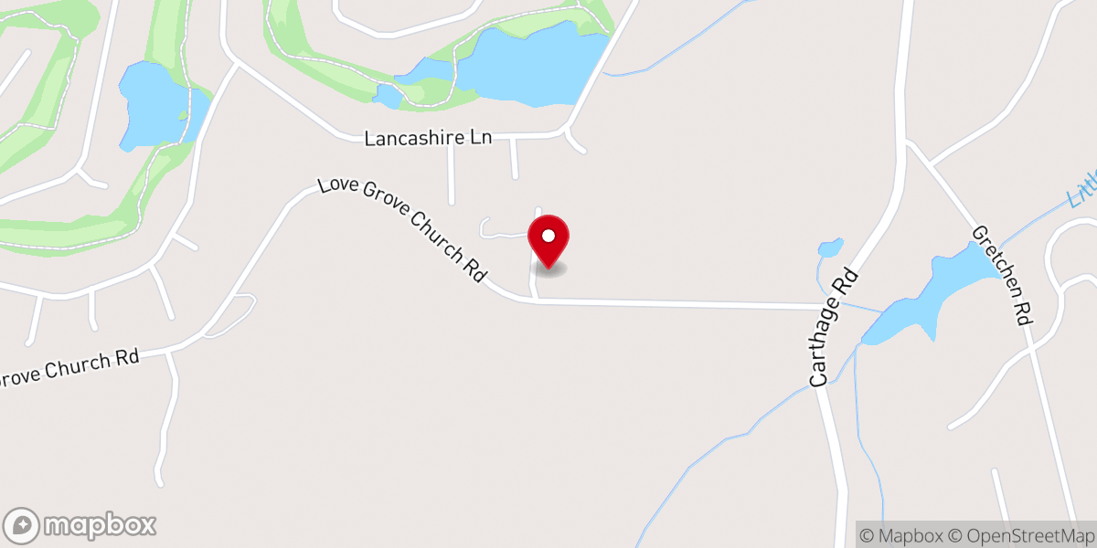 Map showing location of Love Grove AME Zion Church, West End