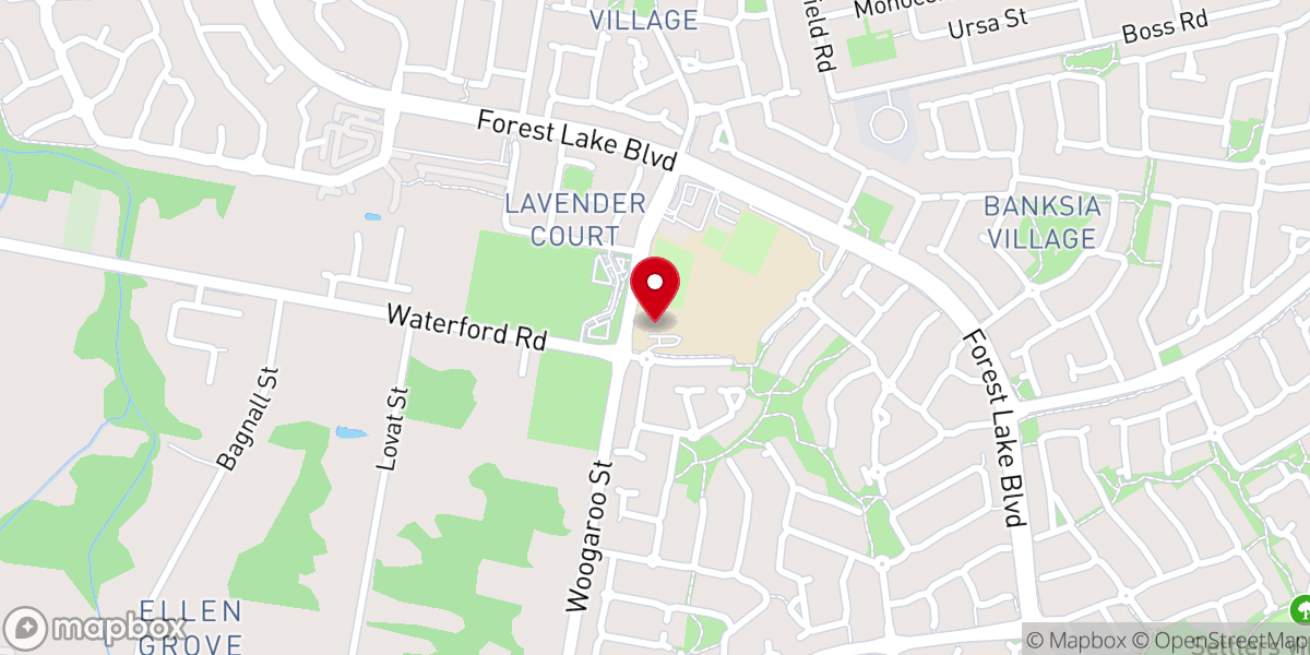Map showing location of Forest Lake Baptist Church