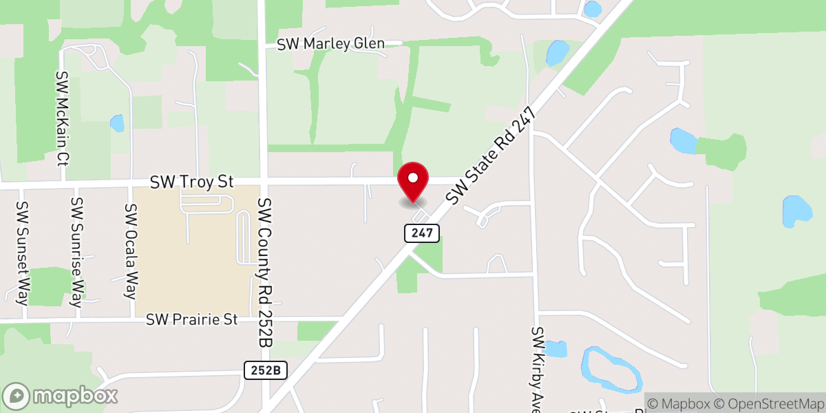 Map showing location of Lake City Christian Church