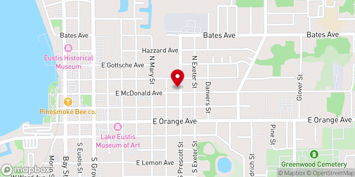 Map showing location of St James Ame Church
