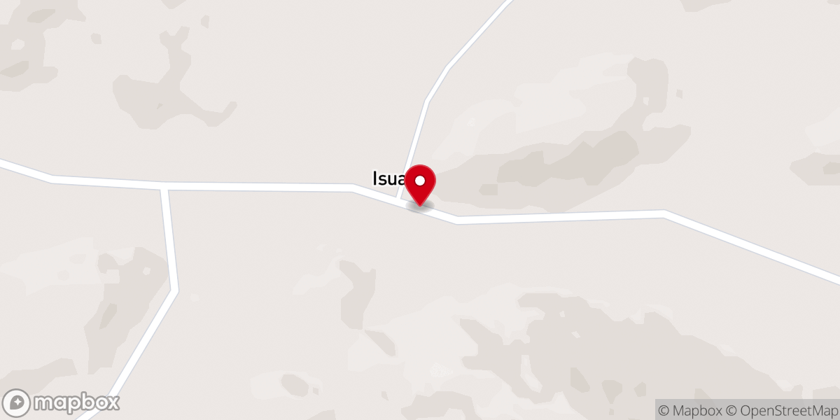 Map showing location of First Baptist Church, Isua