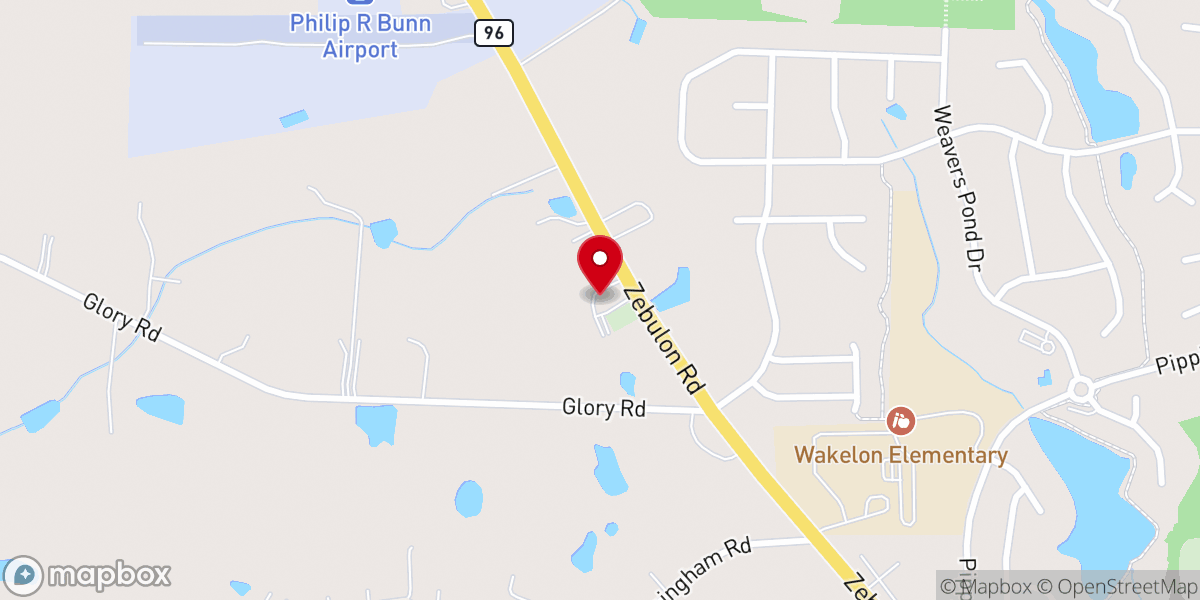 Map showing location of Union Chapel Baptist Church