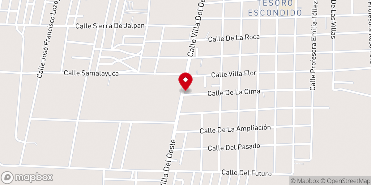 Map showing location of Iglesia Bautista Sol de Justicia