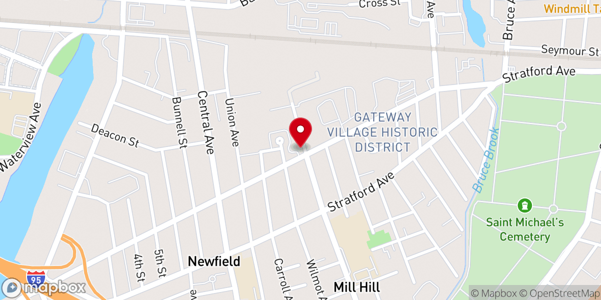 Map showing location of Bethel Tabernacle Inc. UPC