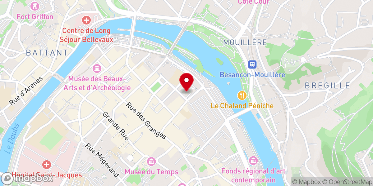 Map showing location of Abbaye Saint-Paul