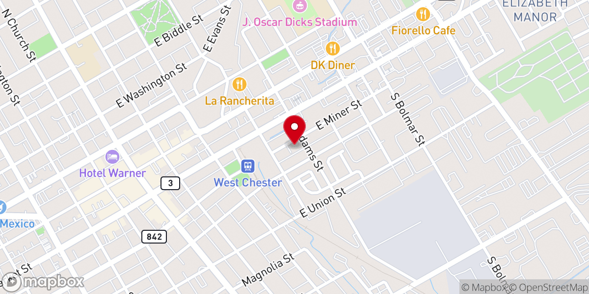 Map showing location of Bethel AME Church