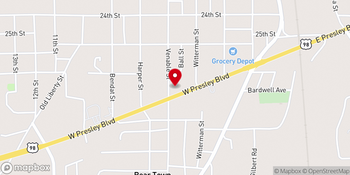 Map showing location of Dominion Center Church